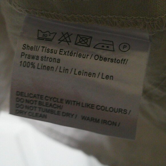 Women's Malvin Hamburg Germany I Love Linen Beige Dress Sleeveless - Size 6 - Picture 9 of 9